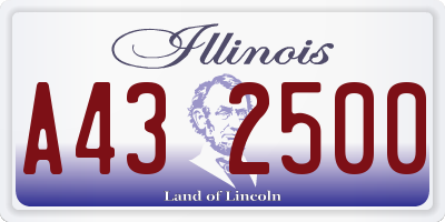 IL license plate A432500