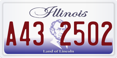 IL license plate A432502