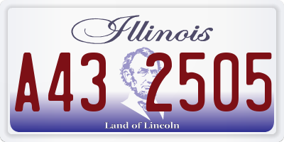 IL license plate A432505