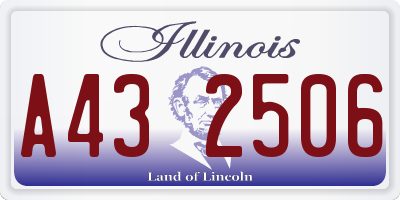 IL license plate A432506