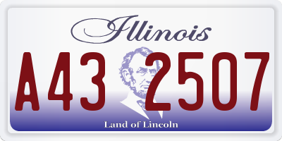 IL license plate A432507