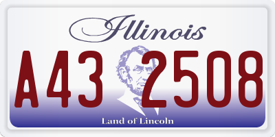 IL license plate A432508