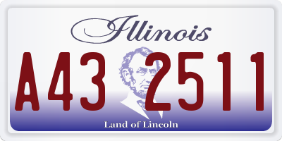 IL license plate A432511