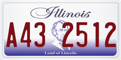 IL license plate A432512