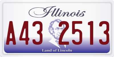 IL license plate A432513