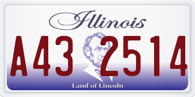 IL license plate A432514