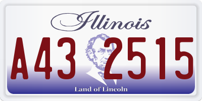 IL license plate A432515