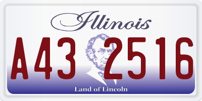 IL license plate A432516