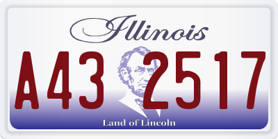 IL license plate A432517