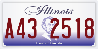 IL license plate A432518