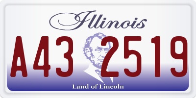 IL license plate A432519