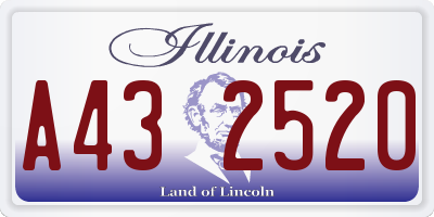 IL license plate A432520