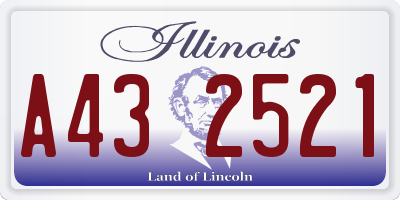 IL license plate A432521