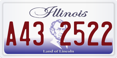 IL license plate A432522
