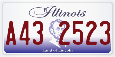 IL license plate A432523