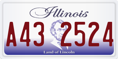 IL license plate A432524