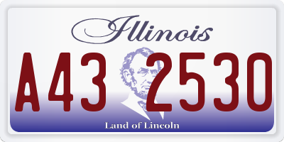 IL license plate A432530