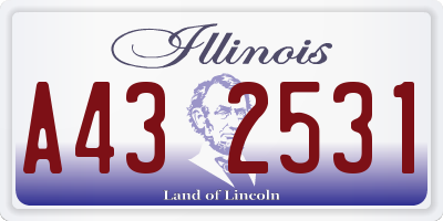 IL license plate A432531
