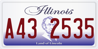 IL license plate A432535