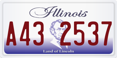 IL license plate A432537