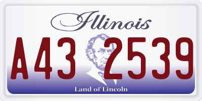 IL license plate A432539