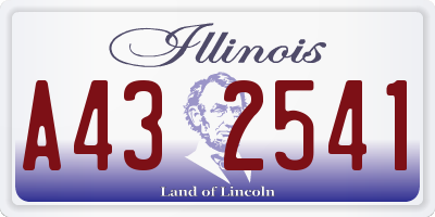 IL license plate A432541