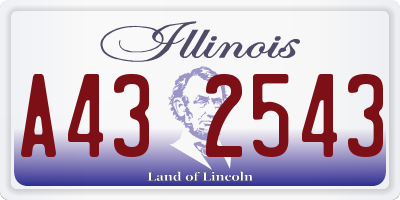 IL license plate A432543