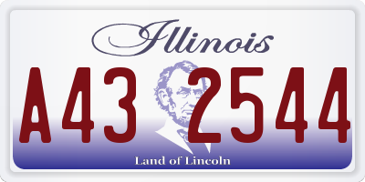IL license plate A432544