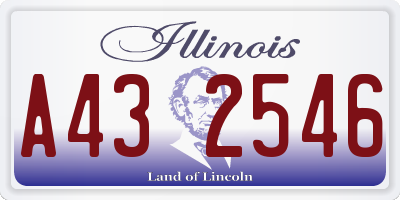 IL license plate A432546