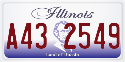 IL license plate A432549