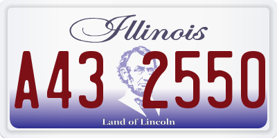 IL license plate A432550