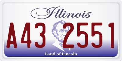 IL license plate A432551