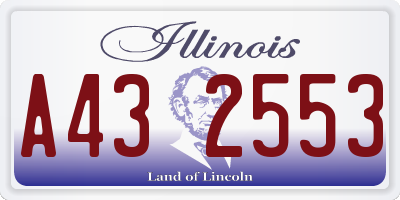 IL license plate A432553