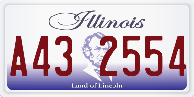 IL license plate A432554
