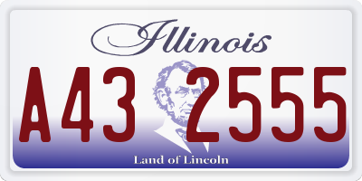IL license plate A432555