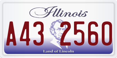 IL license plate A432560