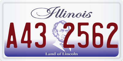 IL license plate A432562