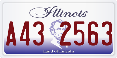 IL license plate A432563