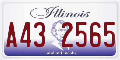 IL license plate A432565