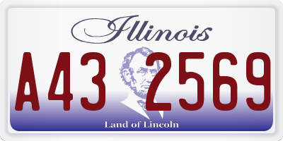 IL license plate A432569