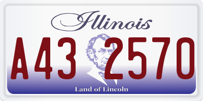 IL license plate A432570