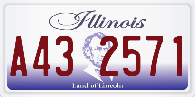 IL license plate A432571