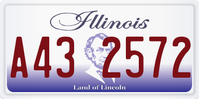 IL license plate A432572