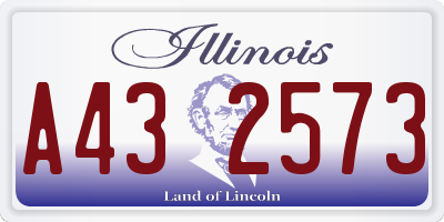 IL license plate A432573