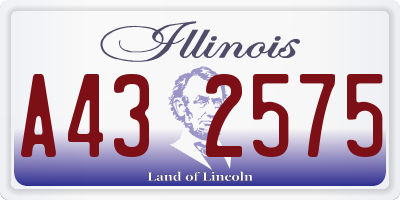 IL license plate A432575