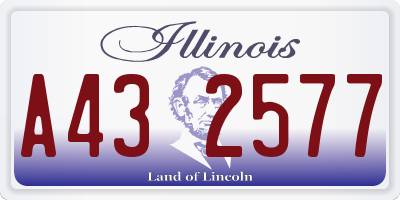 IL license plate A432577