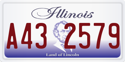 IL license plate A432579