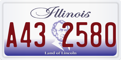 IL license plate A432580
