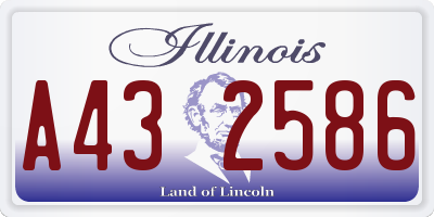 IL license plate A432586
