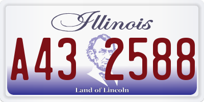 IL license plate A432588